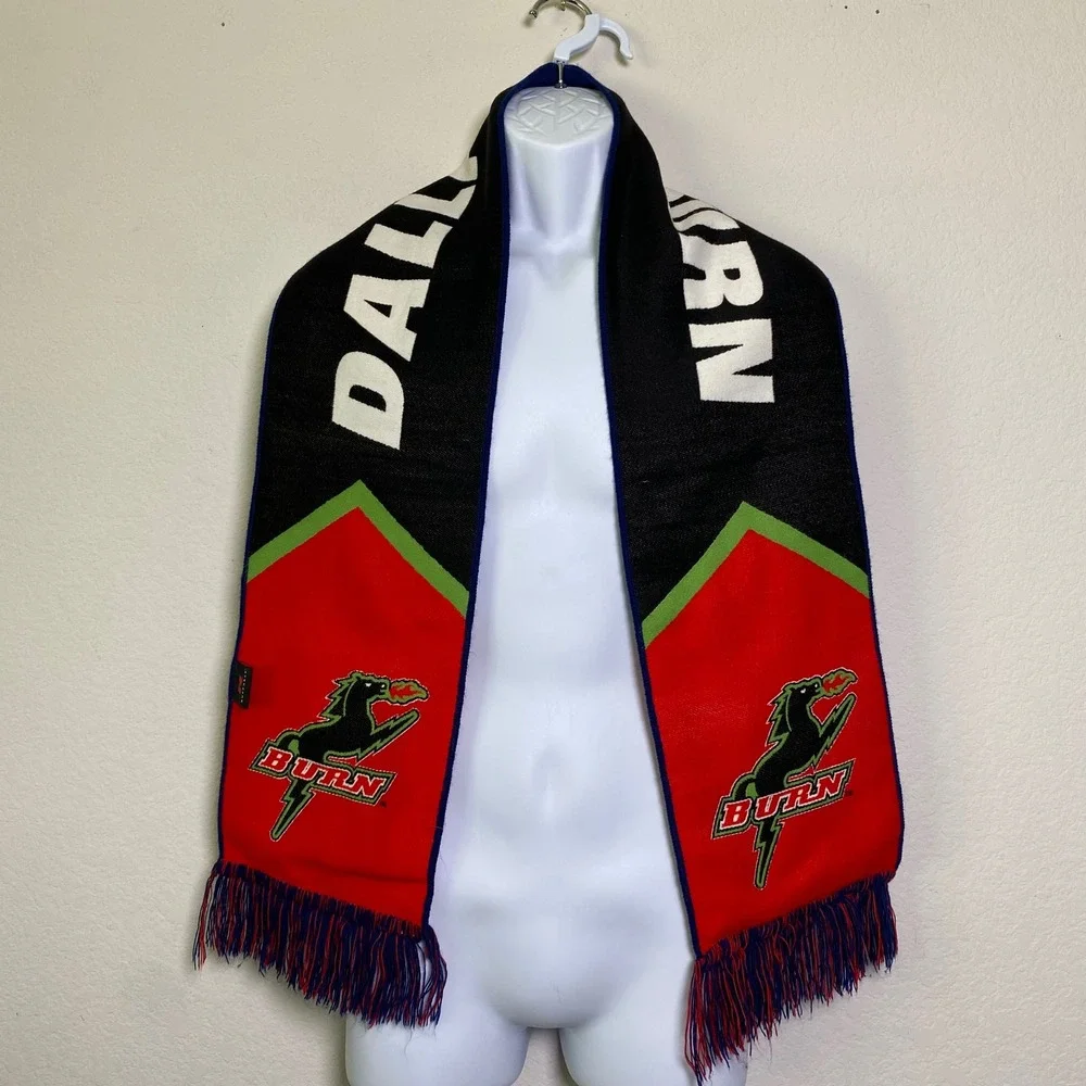 FC Dallas MLS Soccer‎ Ruffneck Scarf Vintage Retro Dallas Burn Double Sided Y2K